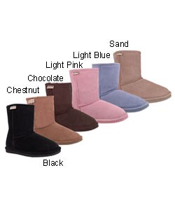 BearPaw Suede 8-inch Shearling Lined Boot