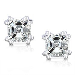 14k White Gold 3/4ct TDW Diamond Stud Earrings (H-I, SI1-SI2)