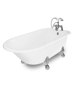 Windsor Chrome Clawfoot Cast Iron Bathtub Package