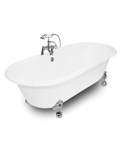 Winston Chrome Clawfoot Cast Iron Bathtub Package