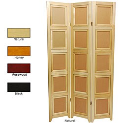 Wooden 3-panel Double-sided Photo Frame Room Divider (China)