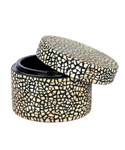 Handmade Eggshell Black Lacquer Box
