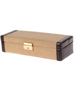 Crocodile Leather and Suede 5-slot Watch Box