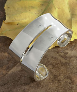 Sterling Silver Asymmetrical Cuff (Mexico)