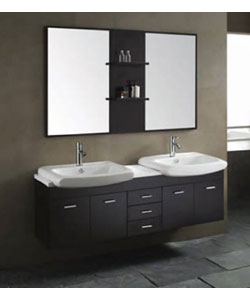 Vigo Double Contemporary Vanity Set