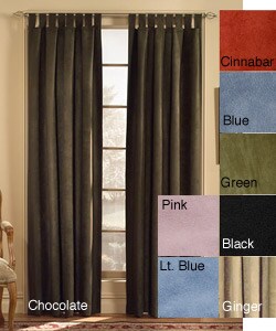 Chocolate Microsuede Tab Top 120-inch Curtain Panel