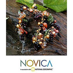 Pearl and Carnelian Sea Treasure Necklace (Thailand)