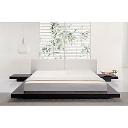Worth King-size Platform Bed and 2 Nightstands