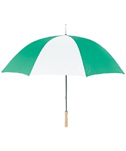 RainWorthy 48-inch Green/White Umbrella (Case of 24)