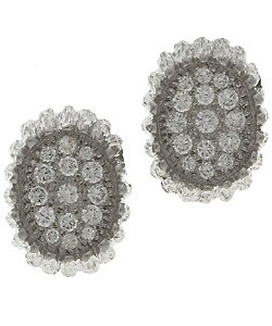 18k White Gold 1-4/5ct Diamond Cluster Earrings