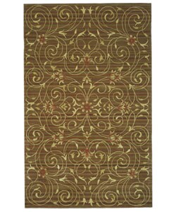 Handmade Irongate Scrolls Multi-colored Wool and Silk Rug (6' x 9')