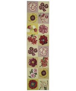 Hand-hooked Festivo Multicolor Wool Runner (2'6 x 10')