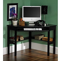 Black Corner Desk on Black Corner Desk   Overstock Com