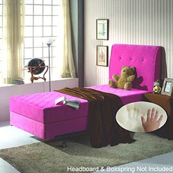 Pink 8-inch Twin-size Memory Foam Mattress