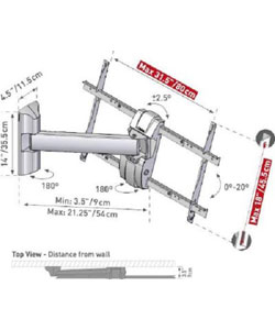 Adjustable Television Wall Mount (50-inch Maximum)