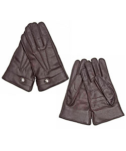 Prada Men's Dark Brown Leather Gloves
