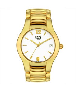 ESQ Previa Men's White Dial Goldtone Watch