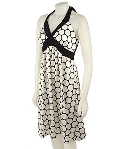 Tiana B. Polka Dot Halter Dress