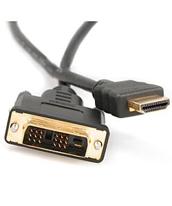 Black 14.75-foot HDMI-DVI Cable