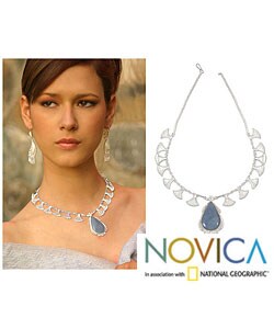 Angelite Skydrop Necklace (Peru)