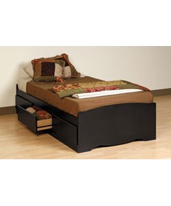 Broadway Black Twin Platform Storage Bed