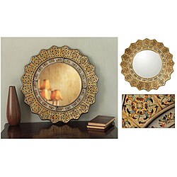 Hand-painted Marigold Mirror (Peru)