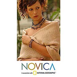 Alpaca Wool Nutmeg Shawl (Peru)