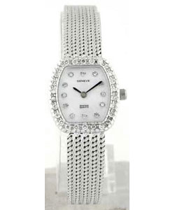 Geneve Women's 14k White Gold Diamond Watch