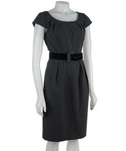 Tahari ASL Bi-Stretch Belted Chemise Dress