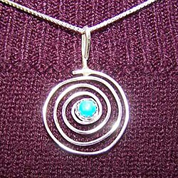 Handcrafted Circular Spiral Necklace (Native American)