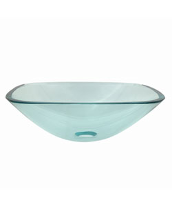 Clear Glass Vessel Lavatory Sink