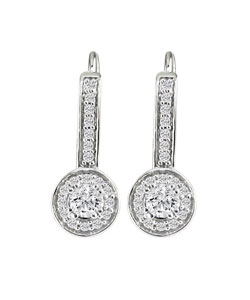 14k White Gold 3/8ct TDW Diamond Earrings