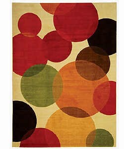 Fine-spun Bubbles Cream/ Multi Area Rug (7'10 x 11')