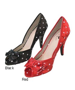 Adi Designs 1/2 Collection Polka Dot Peep Toe Pumps