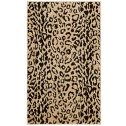 Mondrian Beige/ Black Animal-print Rug (2'3 x 3'9)