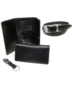 Geoffrey Beene Italian Leather Accessory Gift Set