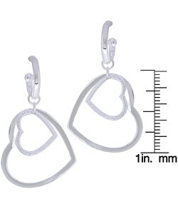 Sterling Silver Heart Dangle Earrings