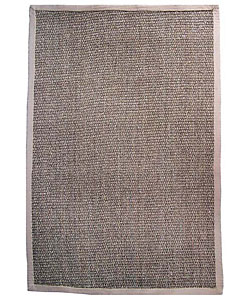 Hand-woven Seagreass Beige Border Rug (8' x 10')