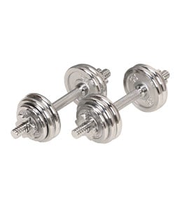 Chrome 33-pound Dumbbell Set-Image