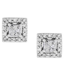 14k Gold 1/2ct TDW Princess Diamond Earrings (H-I, I1-I2)