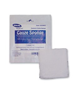 Invacare Sterile 6-ply Fenestrated Soft Sponge 2 x 2 (Case of 700)