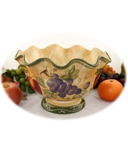 Tuscan Collection Hand-painted Fruit Bowl