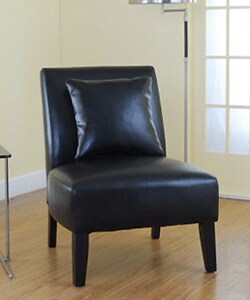 Accent Black Leather Chair