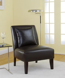 Accent Dark Brown Leather Chair.