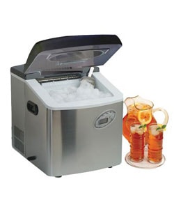 Stainless Steel Portable Ice Maker with LCD Display | Overstock.