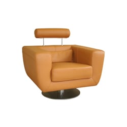 Dark Pumpkin Full Premium Leather Chair
