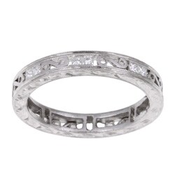 Tacori Platinum 2/5ct TDW Diamond Engraved Band (G, VS)