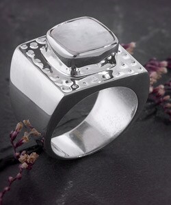Silver Ring with Baroque Pearl (Israel)