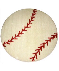 Baseball Rug (3'3 Round)