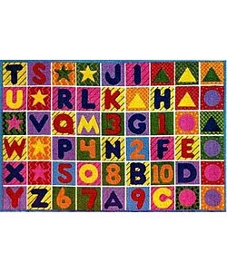 Numbers and Letters Rug (3'3 x 4'10)